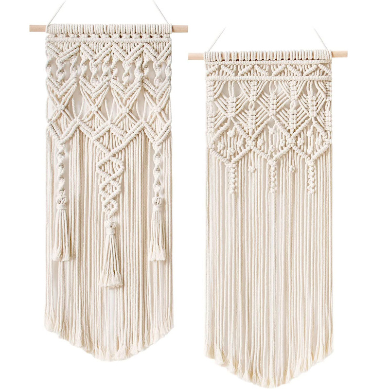 Nordic Style Woven Tapestry Div Handicraft Cotton Rope Decorative Pendant Simple Homestay Tapestry Cross-border Explosion Source