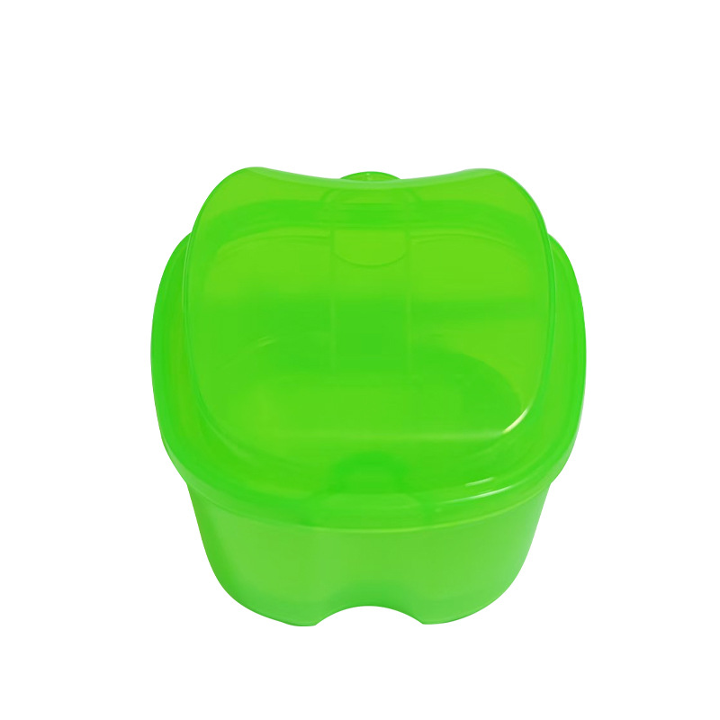 Caja de dentadura de boca completa Caja de almacenamiento de dientes de manzana Caja de dientes de plástico Caja de dientes de manzana Caja de dentadura de boca completa personalizable