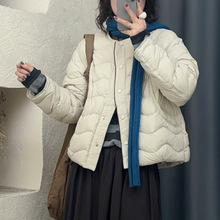 2025冬季新款休闲气质纯色羽绒服 宽松时尚白鸭绒百搭羽绒服女