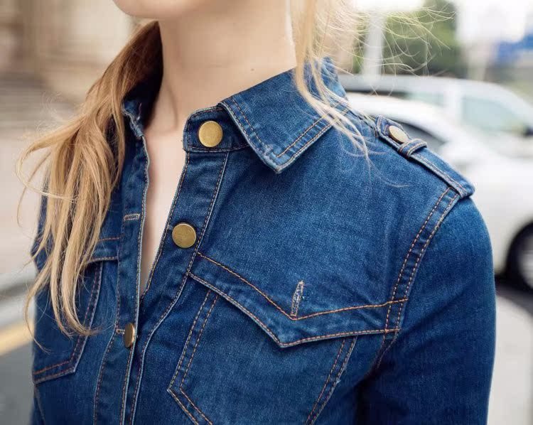 mid-length slim fit hip-hugging denim dress_mkmklike.com