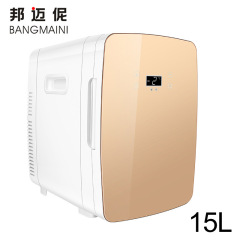 邦邁15l車載冷蔵庫ミニカー家庭両用小型冷蔵庫単双核顕温知能デジタル制御鮮度保持