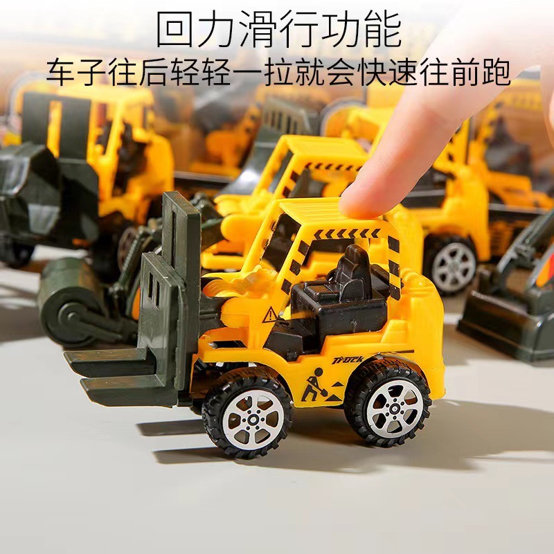 Juguetes para niños modelo de ingeniería de coches premios jardín de infantes al por mayor inercia carro bulldozer pequeño regalo mercado nocturno