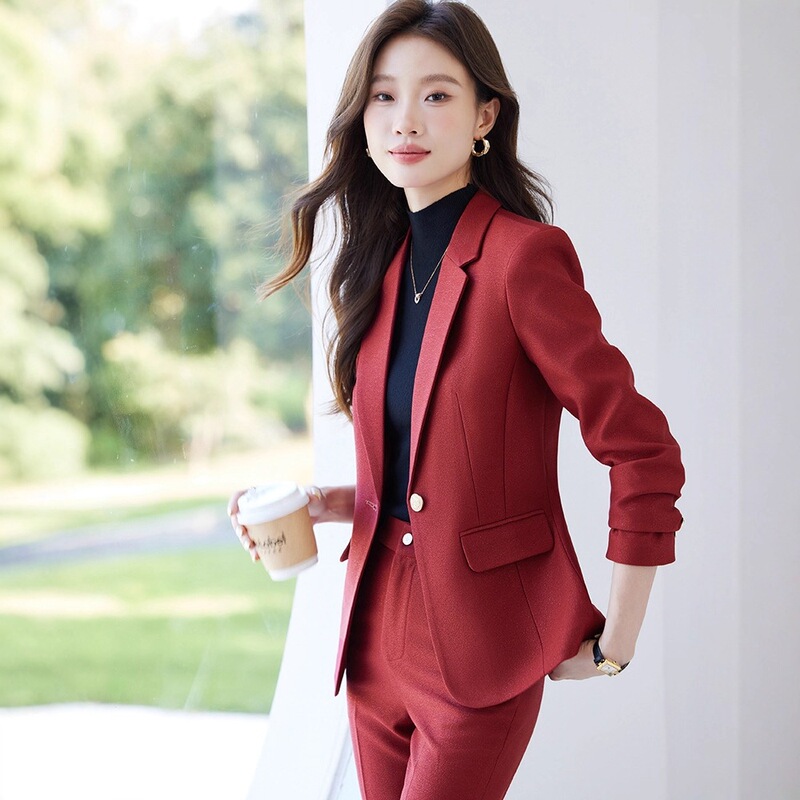 Professional Suit Suit for Women, Spring & Fall Elegant, Formal Wear, Commuting, Formal Occasions, Manager Work Clothes, Slim Suit Jacket