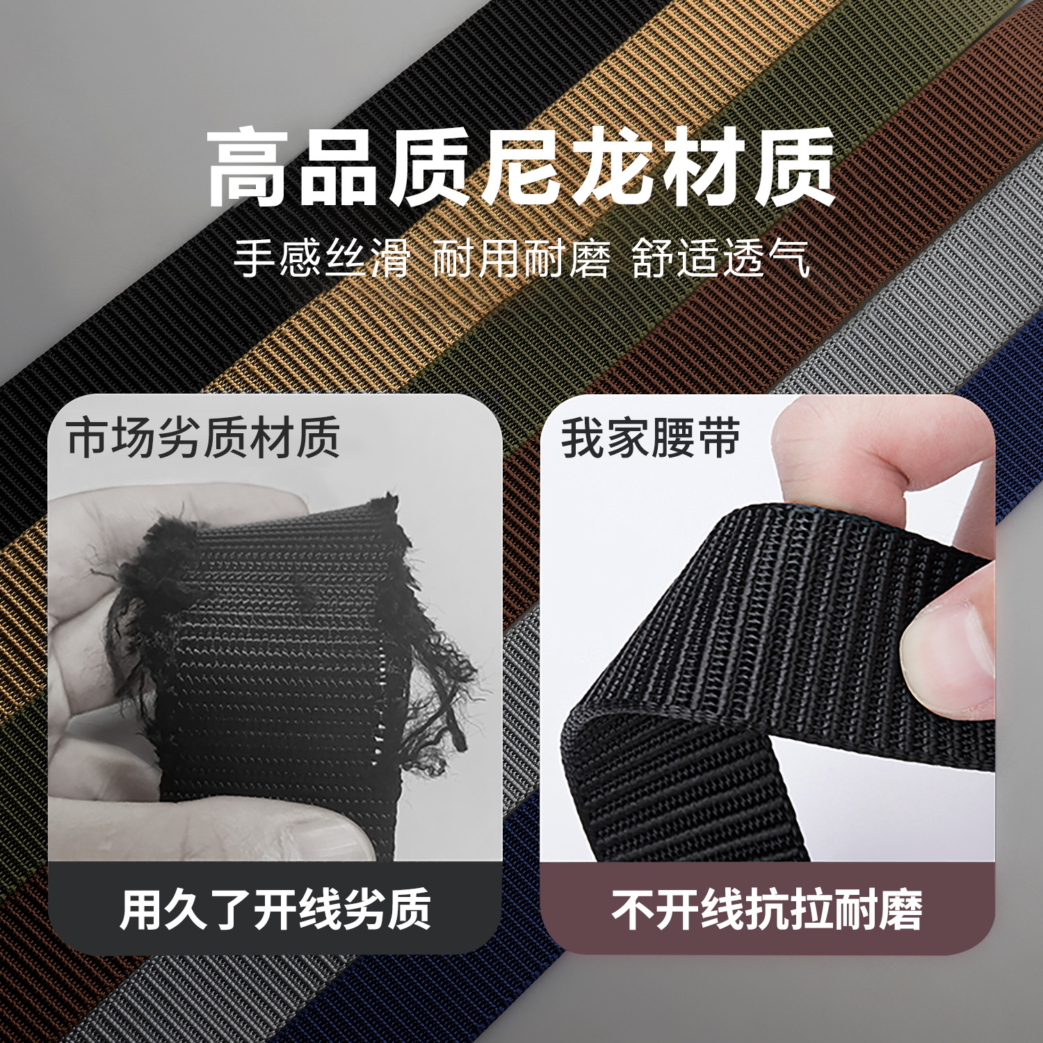 Cinturón para hombre Hebilla automática de aleación sin dientes Cinturón de nailon grueso Cinturón táctico Cinturón para hombre de moda de negocios