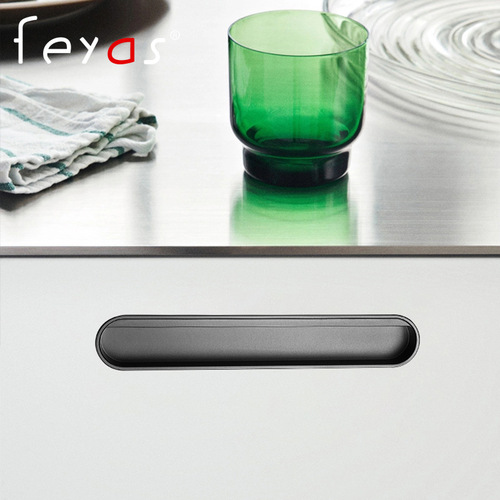 Minimalist wardrobe built-in handle black hidden built-in slotted cabinet drawer cabinet door hidden handle invisible