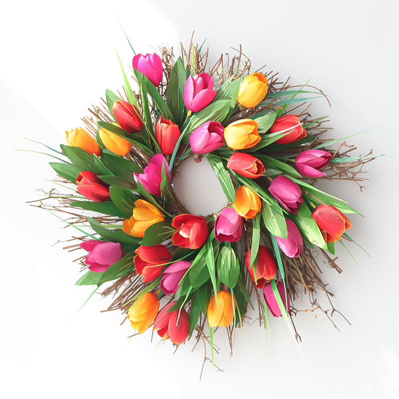 Día de la Independencia de Estados Unidos Guirlanda Día Nacional Guirlanda Puerta Colgante Vina Colgante Tulipanos Anillo de Sol Decoración de Vina