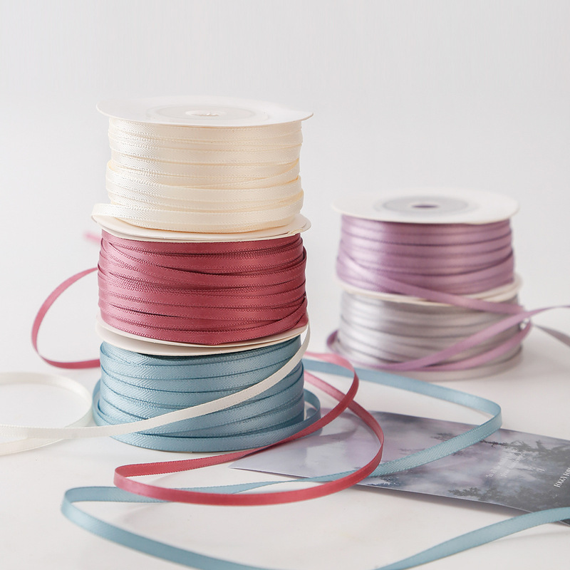 0.3cm Double-Sided Encrypted Satin Ribbon Narrow Ribbon Handmade DIY Bow Packaging Ribbon Factory Wholesale Ribbon 0.3cm Double-Sided Encrypted Satin Ribbon Narrow Ribbon Handmade DIY Bow Packaging Ribbon Factory Wholesale Ribbon