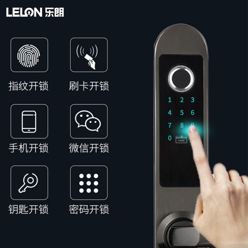 Suministro exclusivo transfronterizo de cerraduras de huellas dactilares de aluminio, cerraduras inteligentes para puertas de borde estrecho de acero inoxidable, cerraduras electrónicas con contraseña para puertas corredizas de balcón y patio.