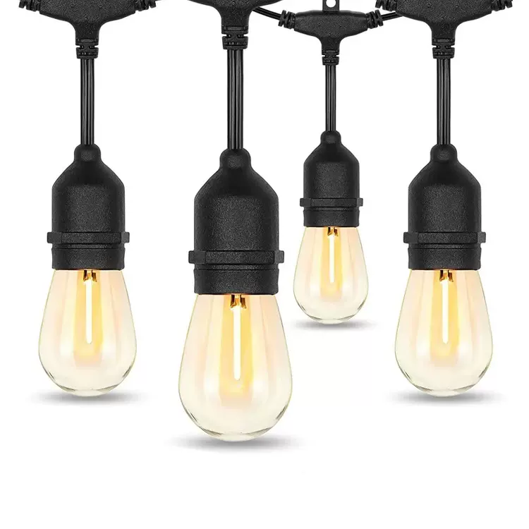 LED灯串线 48FT15灯家用婚庆庭院花园派对节日装饰灯串 S14灯串线