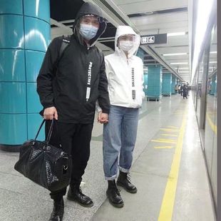 Civil protective clothing non-disposable epidemic hooded waterproof dustproof anti-droplet anti-epidemic protective mask jacket