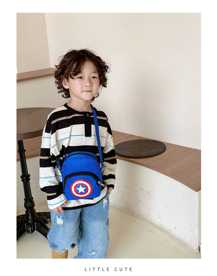 2023 Children's Casual crossbody Bag, New cartoon small crossbody bag for primary school students, portable mobile phone coin purse for boys' Outing full figure