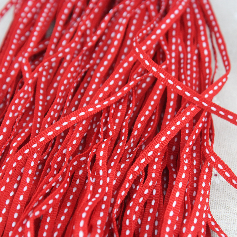 现货服装鞋帽配件礼品玩具包装0.6cm涤纶跳点跳线带