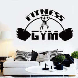 FITNESS GYM健身馆杠铃健身器材精雕wall decor跨境亚马逊DW9531