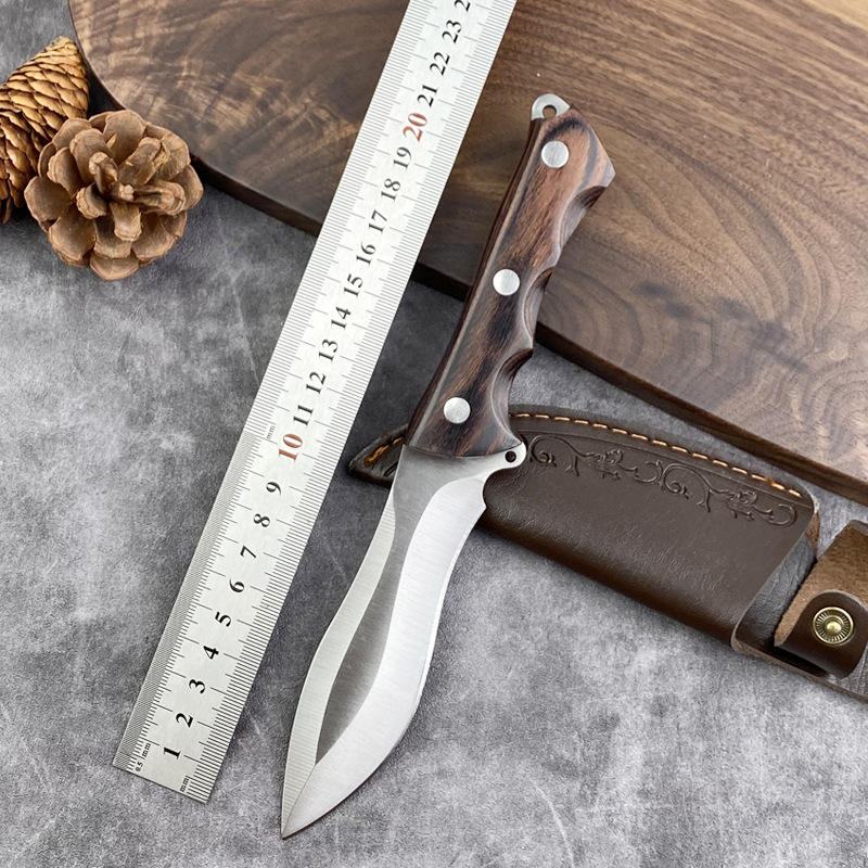 跨境户外便携小刀手把肉刀高硬度精致水果小刀露营防身割肉锋利刀