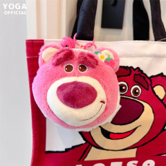 Disney Toy Story Macaron Strawberry Bear Plush Wallet Authentic Cute Lotso Earphone Bag Adorable