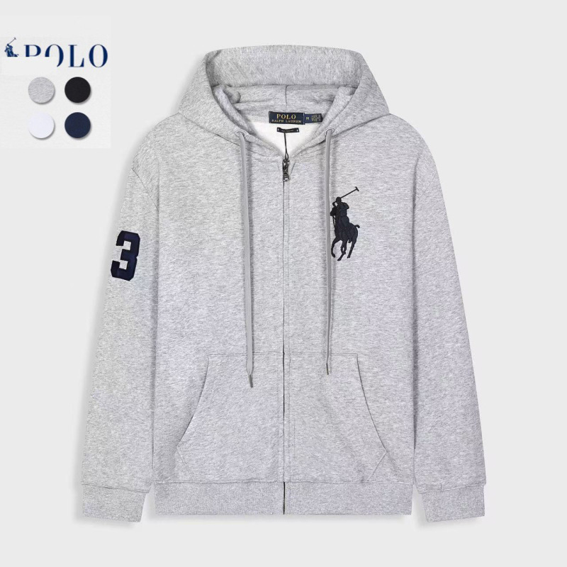 Ralph Lauren Embroidered Hooded Sweatshirt Jacket for Men and Women, Loose Casual Zip-Up Cardigan with Large Horse Logo Polo Men's Fashion Ralph Lauren Embroidered Hooded Sweatshirt Jacket for Men and Women, Loose Casual Zip-Up Cardigan with Large Horse Logo Polo Men's Fashion
