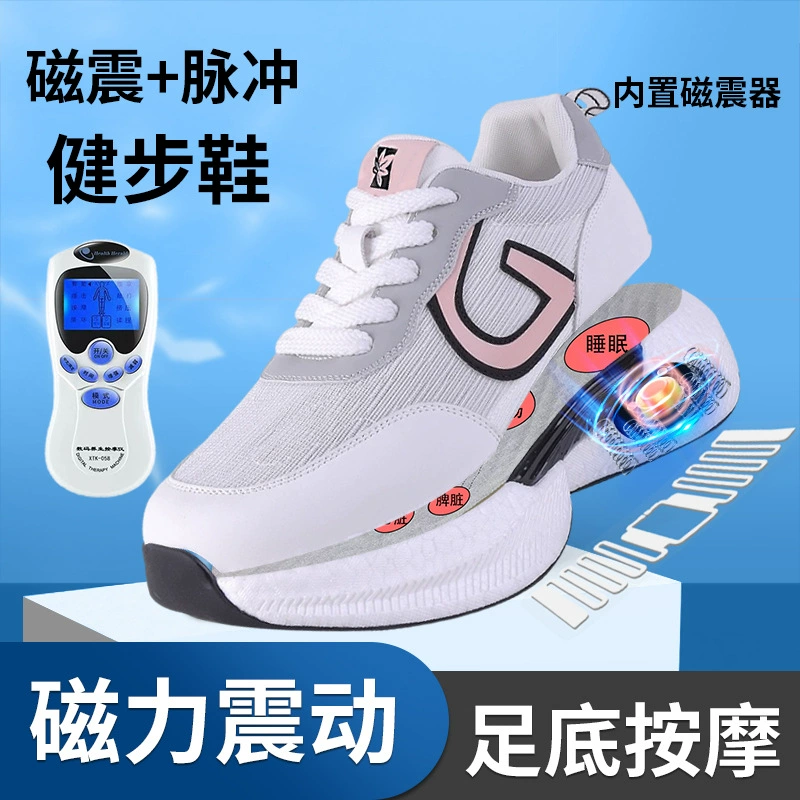 2024 Летняя новая дышащая попкорн папочка обувь женский магнитный шок многофункциональный вибрационный массаж нескользящая обувь для ходьбы