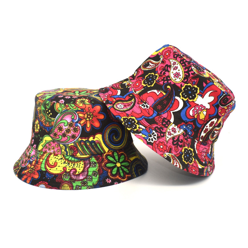Unisex Fashion Flower Flat Eaves Bucket Hat display picture 3