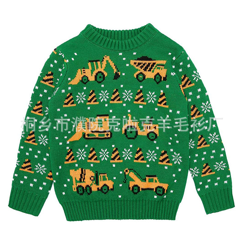 (Cross-border trading), children's cartoon sweater with a round collar, print 5