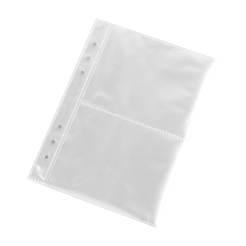 A5 reemplazo de álbum de hojas sueltas colección de bolsa de almacenamiento de tarjeta pequeña estrella de 3 pulgadas y 5 pulgadas 4-grid High transparente 6-hole bolsa de álbum de hojas sueltas