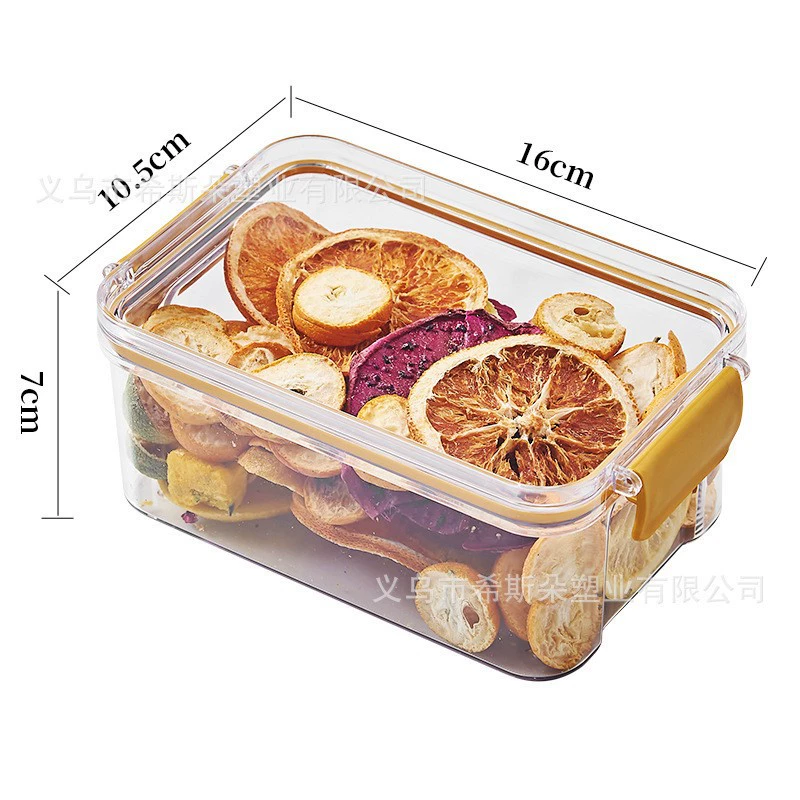 Tea Storage Box, Square Multi-Compartment Container, 680–700 ml, Airtight Stackable
