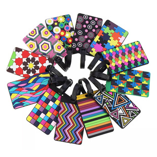 Cross-Border Creative Soft Pvc Luggage Tags with Custom Cartoon Patterns, Custom Boarding Tags, Luggage Check-In Tags