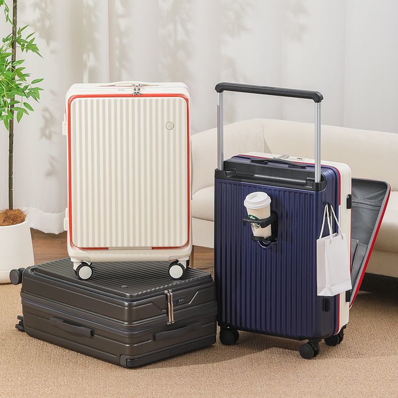 宽拉杆行李箱前置开口20寸登机箱女士万向轮拉杆箱学生旅行密码箱