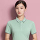 Short-sleeved ice silk lapel women's T-shirt printed logo kindergarten teacher garden clothes polo shirt overalls T-shirt formulation
