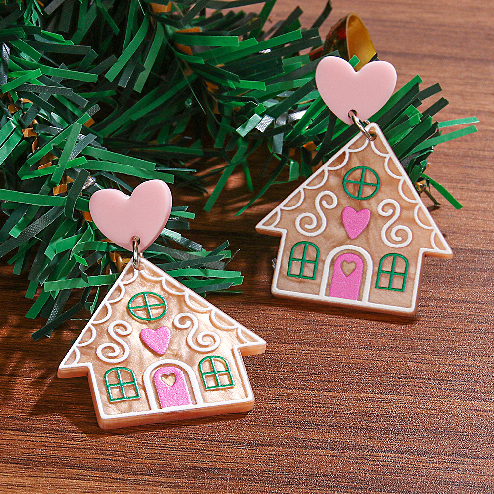 Women's Gender 1 Pair Cute Heart Shape Arylic Drop Earrings