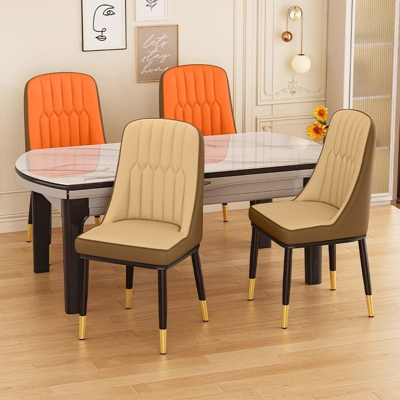 Modern Light Luxury Dining Chair, Nordic Backrest Chair, Hotel Simple Chair with Backrest, Home Use Mahjong Restaurant Makeup Stool Factory