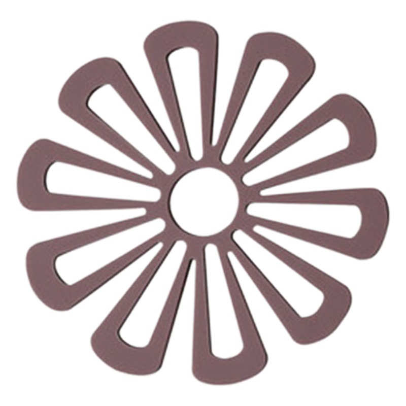 Hogar creativo de silicona engrosada Flor del ciruelo aislamiento hueco estera del pote colorido antideslizante Coaster tazón estera vajilla mat