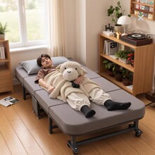 高端办公室折叠床单人高级午睡床午休床便携式简易家用成人陪护床