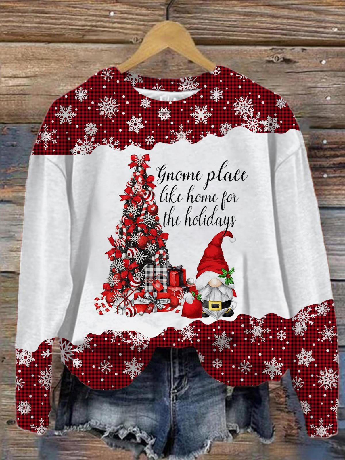 Cráneo humano Impresión digital cuello redondo suéter de Halloween 2023 estación independiente suministro ropa las mujeres