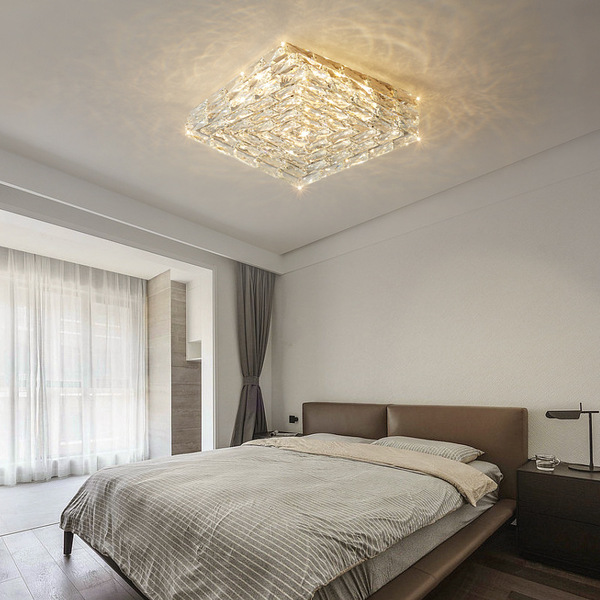 Square modern and minimalistic creative LED ceiling light stainless…