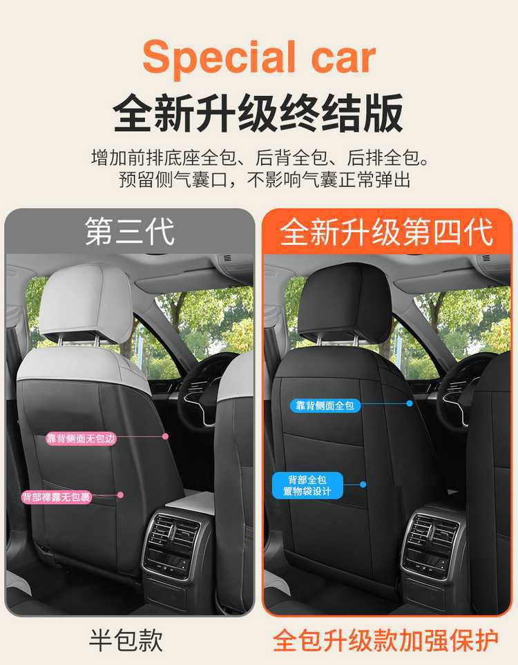 Volkswagen Lavida Plus special car seat covers, universal for all seasons, full-coverage seat cushions, outstanding comfort version, suede seat covers