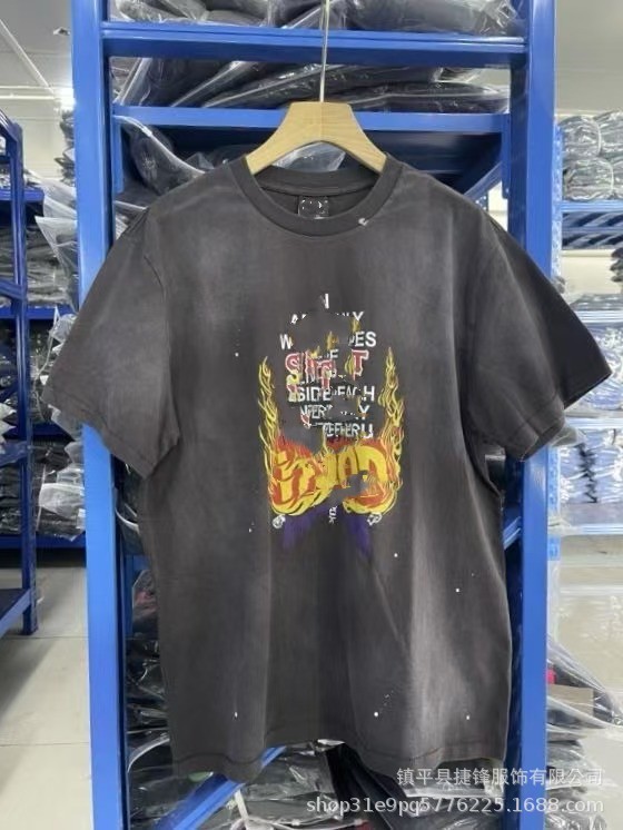 クロスボーダーの新型欧米のファッションブランドのレトロな水洗いは古い落書きをします。