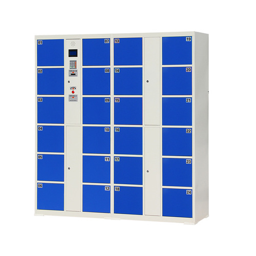 Supermarket electronic luggage locker, shopping mall fingerprint barcode smart locker, WeChat scan code swipe card suitcase locker