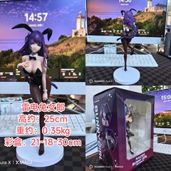 国産の手作り模型コレクションの置物紫髪雷電兎女の1/6 PVCプラスチック製品