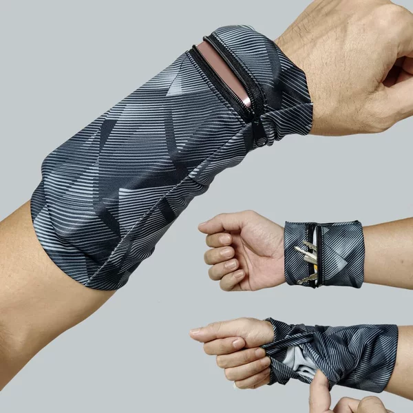 Cross-border new sports wrist bag outdoor cycling running mobile phone arm bag zipper change key multi-purpose storage
