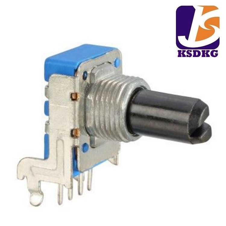 厂家直售可调节 单联平轴弯脚电位器 半柄 功效电位器