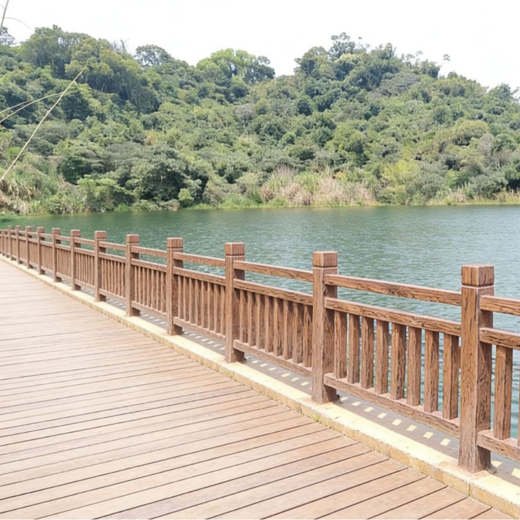 厂家批发直销混凝土仿木栏杆定 制 市政园林栏杆 厂家直销栏杆