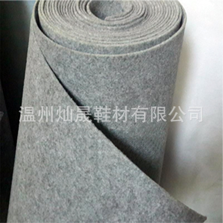 鞋材箱包内里白色灰色PK不织布无纺布针刺棉针刺高克重高克重加厚