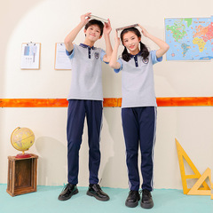 瀾洋貝貝小學生初中高中校服套裝夏裝短袖短裙中學班服園服潮代發