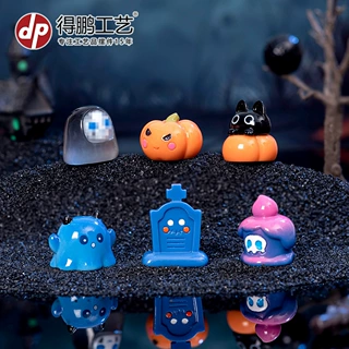 微景观万圣节创意可爱幽灵无脸男南瓜猫精灵DIY装饰品配件小摆件