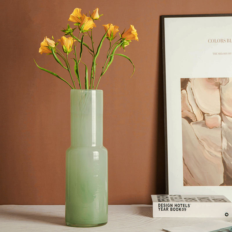 Nuevo jarrón de vidrio chino para el hogar decoración suave sala de estar gabinete de televisión mesas de té agua creativa arreglos florales hidroponía