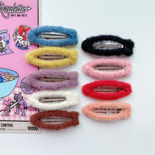 韩版布艺椭圆形滴油彩色发夹BB夹边夹diy制作辅料材料