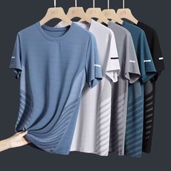 安い仕事着の建築工事現場の農民の作業服の網の目の半袖のtシャツの男の夏服の氷の糸の体のシャツのシャツ