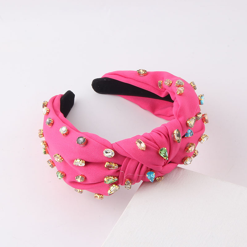 Women'S Gender Baroque Style Geometric Cloth Inlay Artificial Rhinestones Hair Band
