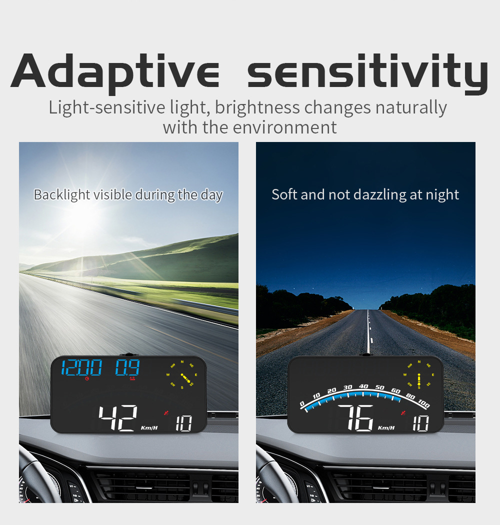 Cross-border car HUD universal head-up display, Beidou GPS speedometer, intelligent high-definition head-up display