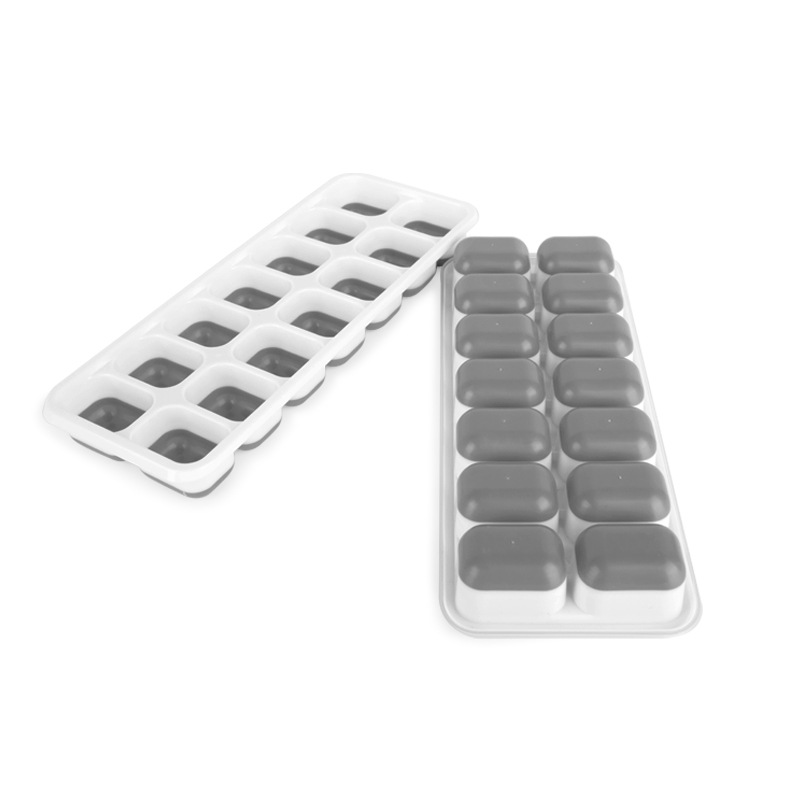 夏季爆款制冰神器 14格带盖方形冰块盒子 冷藏食品 家用制冰冰格